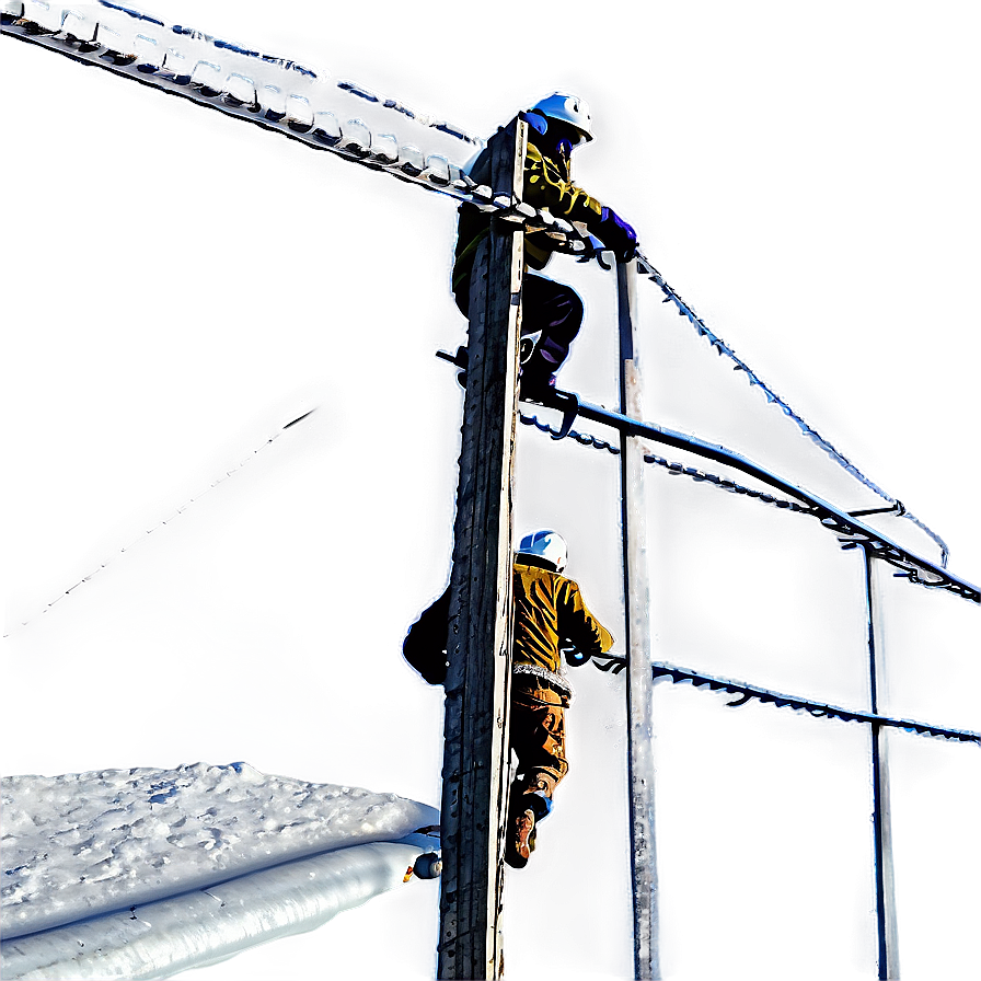 Winter Lineman Work Png 12 PNG image