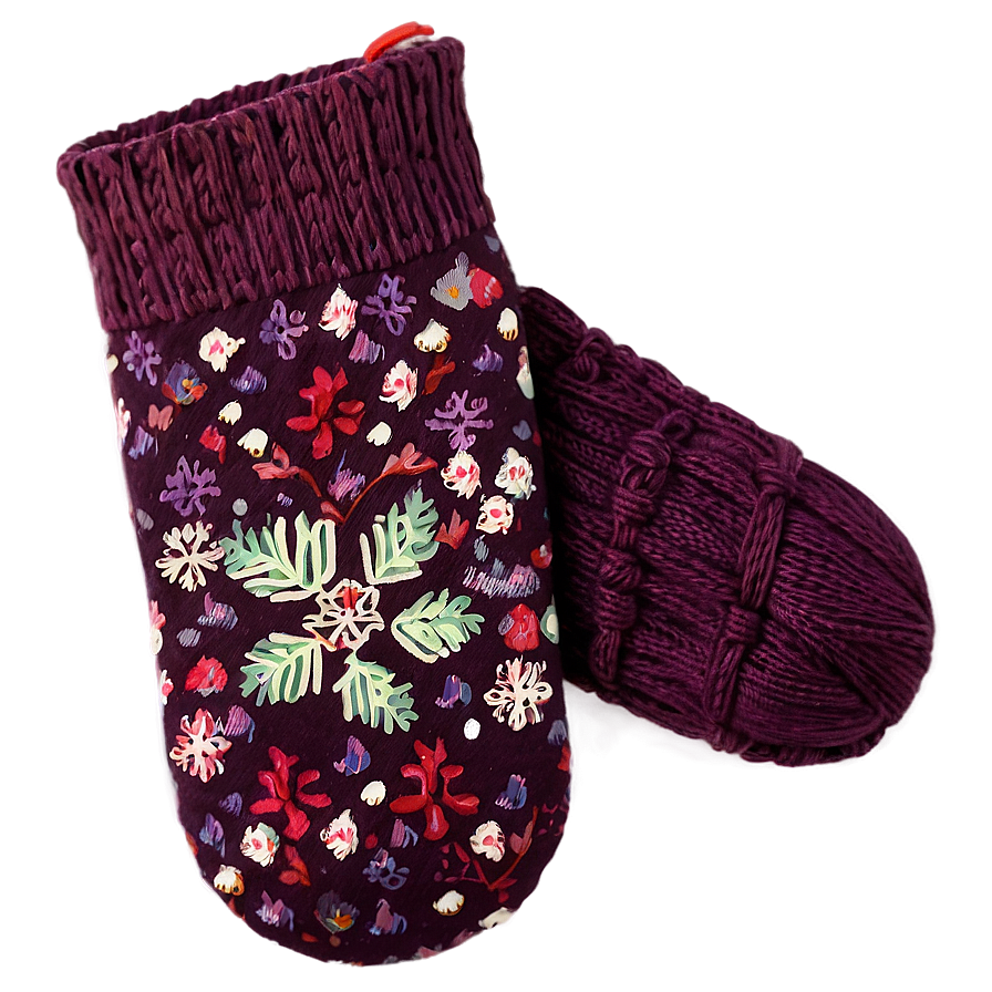 Winter Mittens Pair Png Wsa PNG image