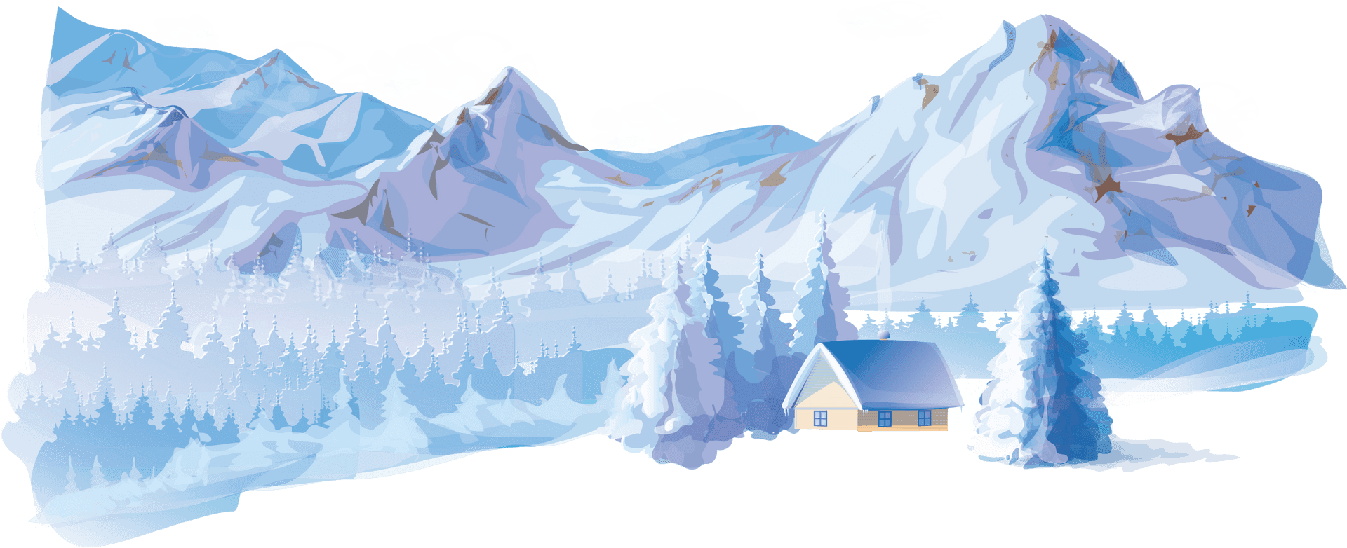 Winter_ Mountain_ Scene_with_ Cozy_ Cabin PNG image