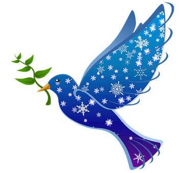 Winter Peace Dove PNG image