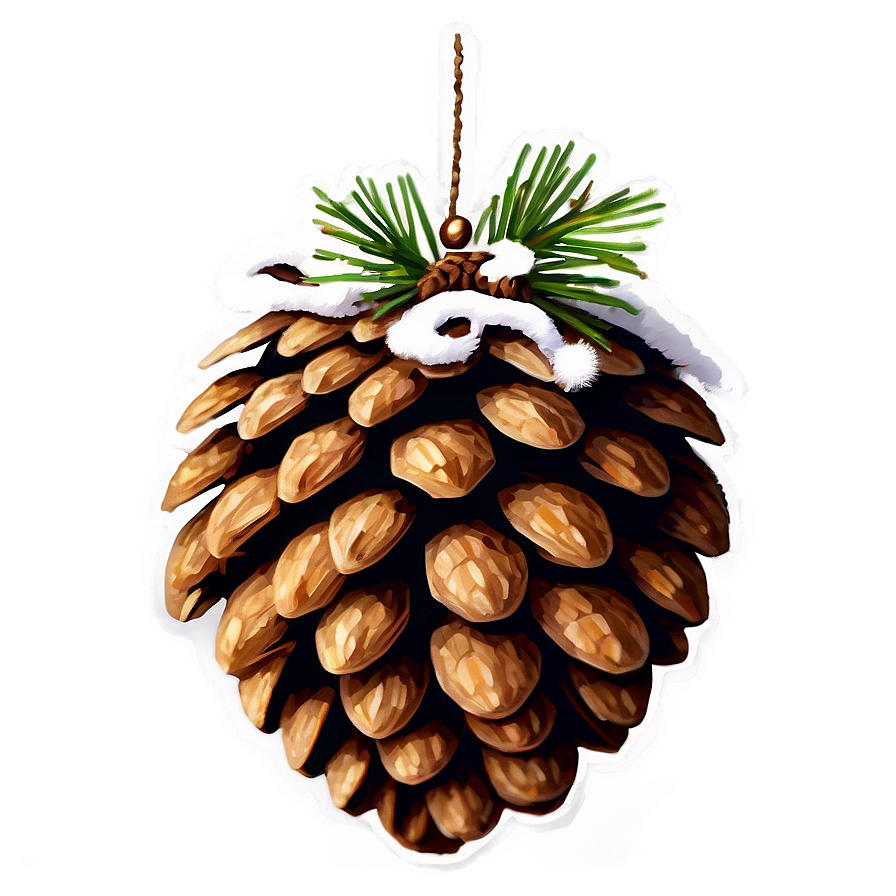 Winter Pinecone Decoration Png Ncn PNG image