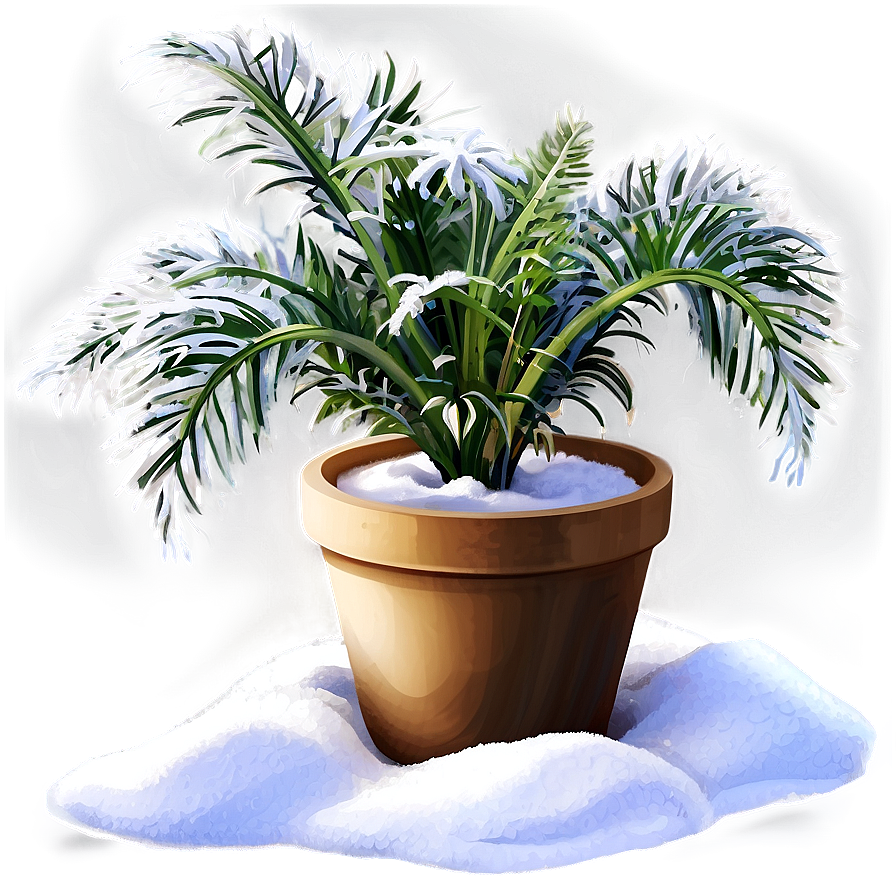 Winter Potted Plants Png 40 PNG image