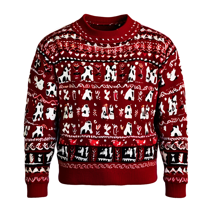 Winter Red Sweater Png 16 PNG image