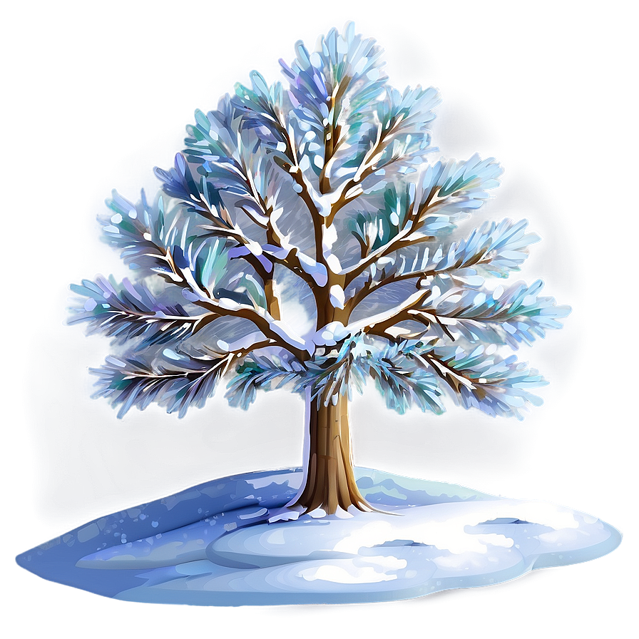 Winter's Snow Trees Png 20 PNG image