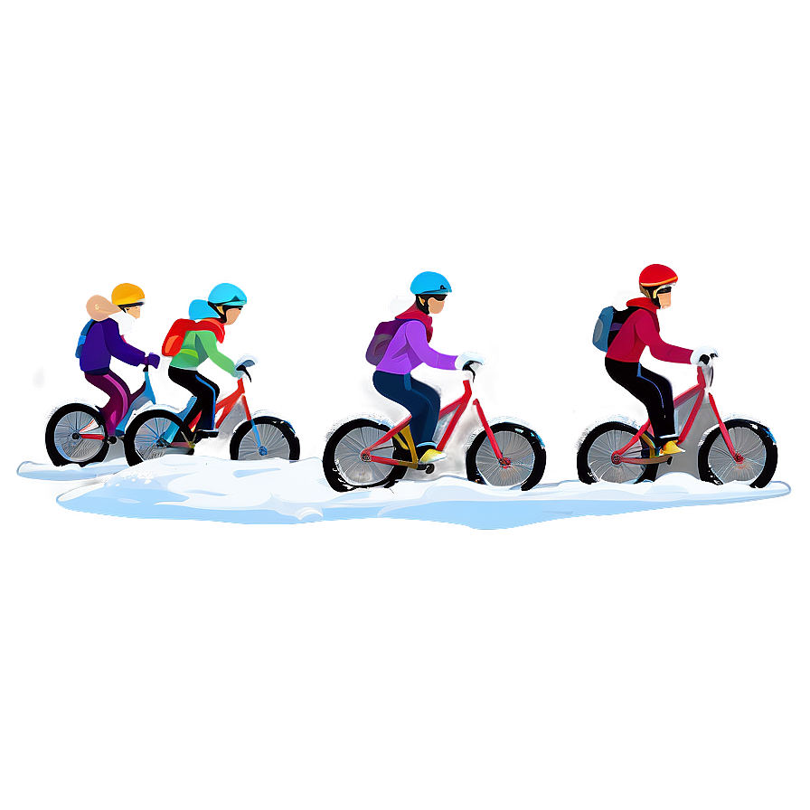 Winter Snow Biking Png 06282024 PNG image