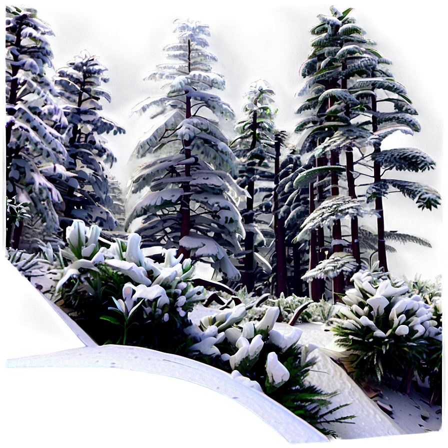 Winter Snow Forest Trees Png 29 PNG image