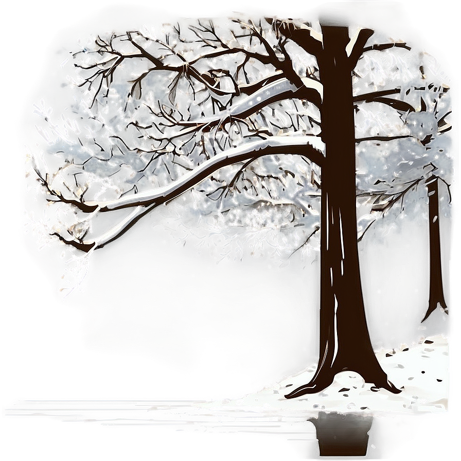 Winter Snow Forest Trees Png 42 PNG image