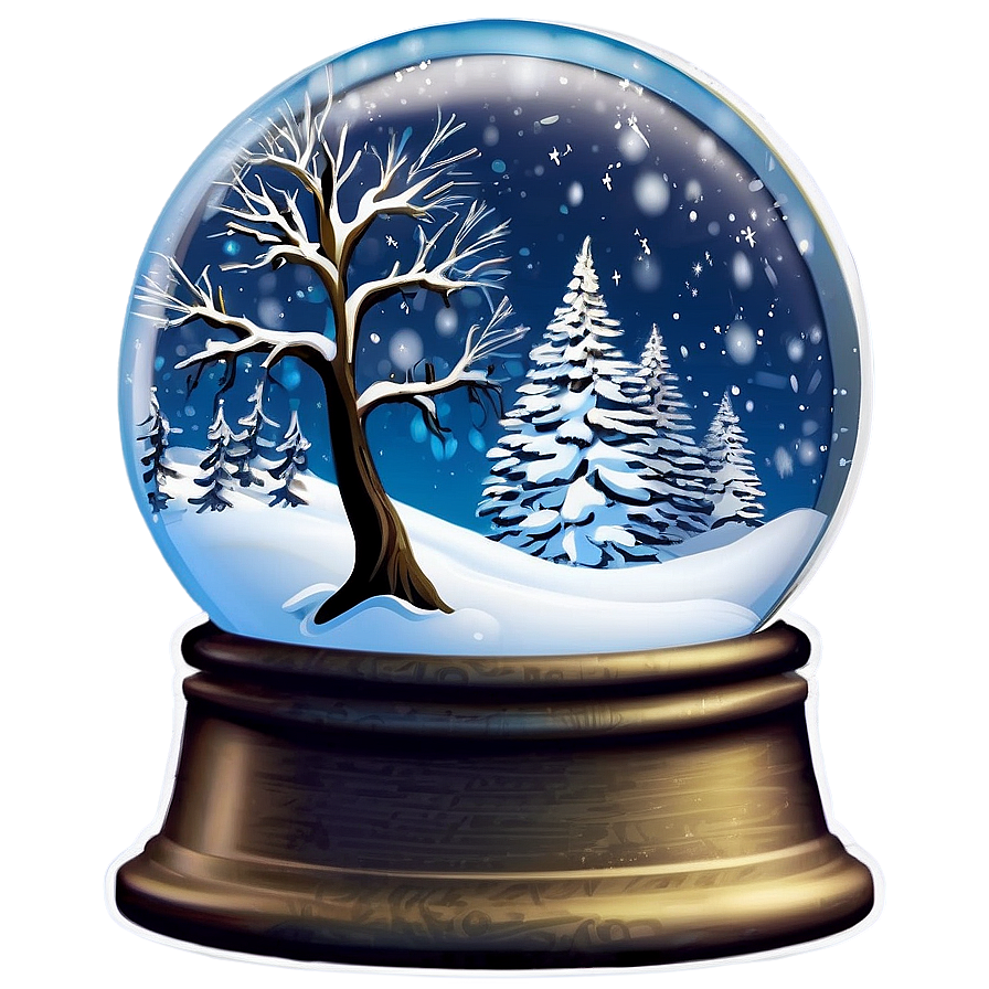 Winter Snow Globe Png 11 PNG image