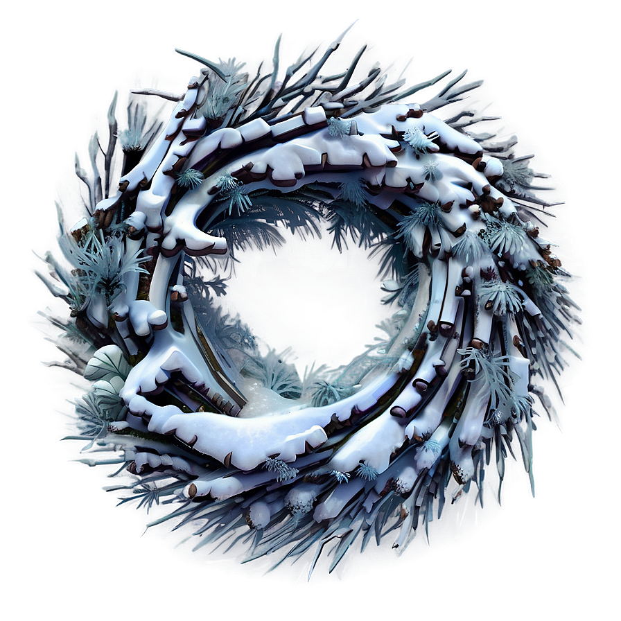 Winter Snow Wreath Png Nph44 PNG image