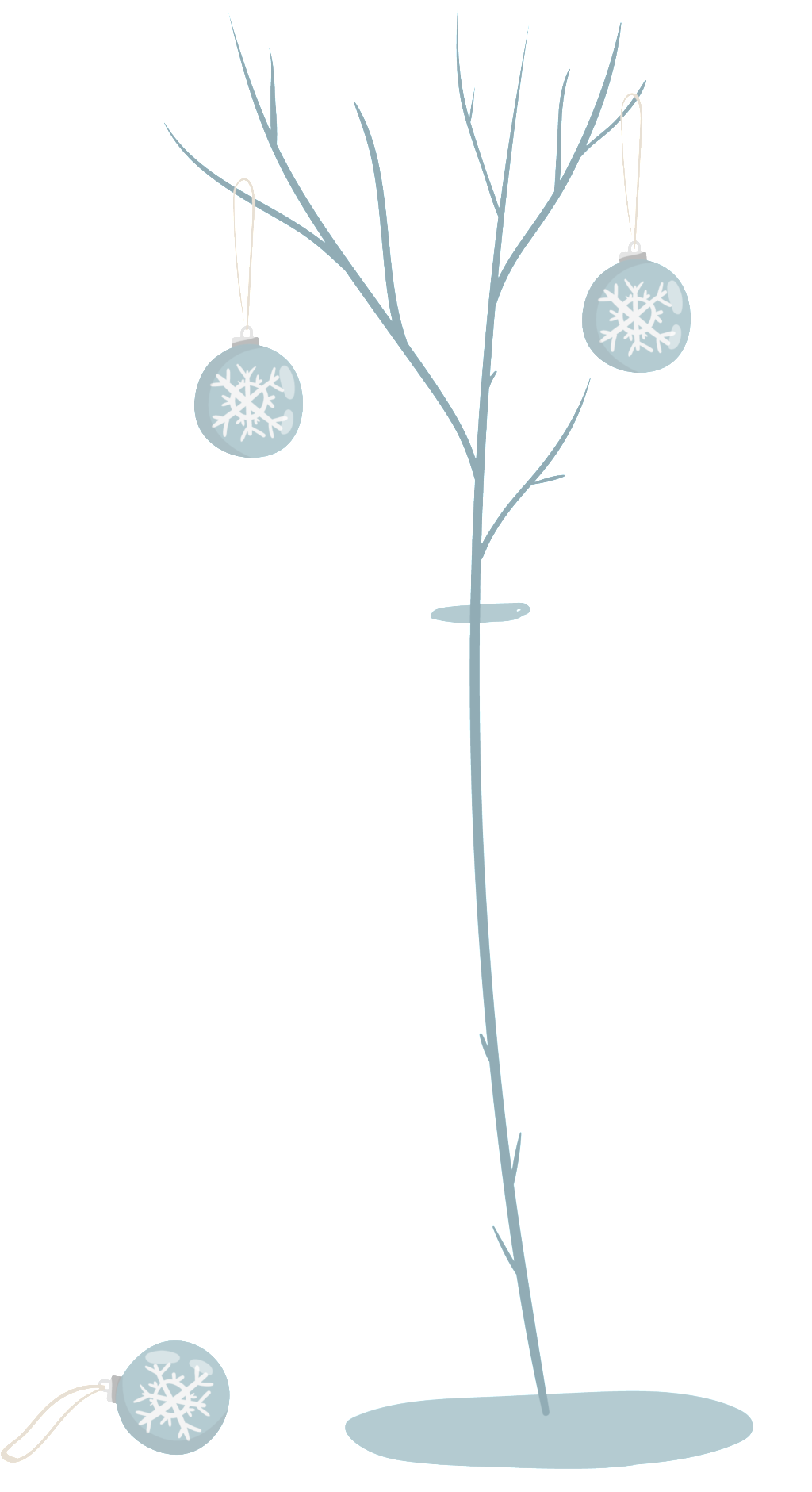 Winter Snowflake Decorationin Vase PNG image