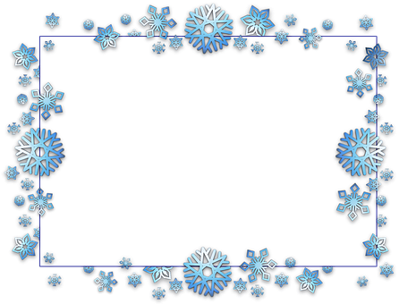 Winter Snowflake Frame PNG image