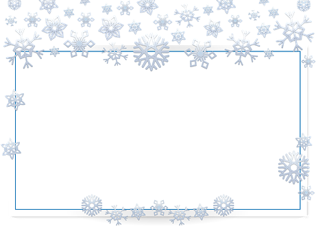 Winter Snowflake Frame Design PNG image