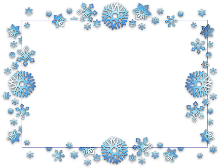 Winter Snowflake Frame Design PNG image