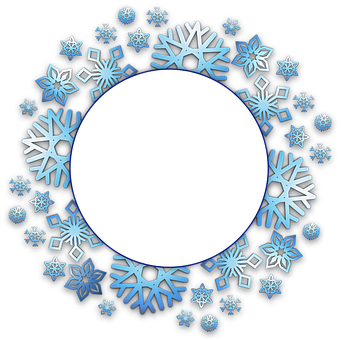 Winter Snowflake Frame PNG image