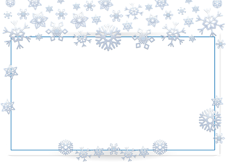 Winter Snowflake Frame PNG image