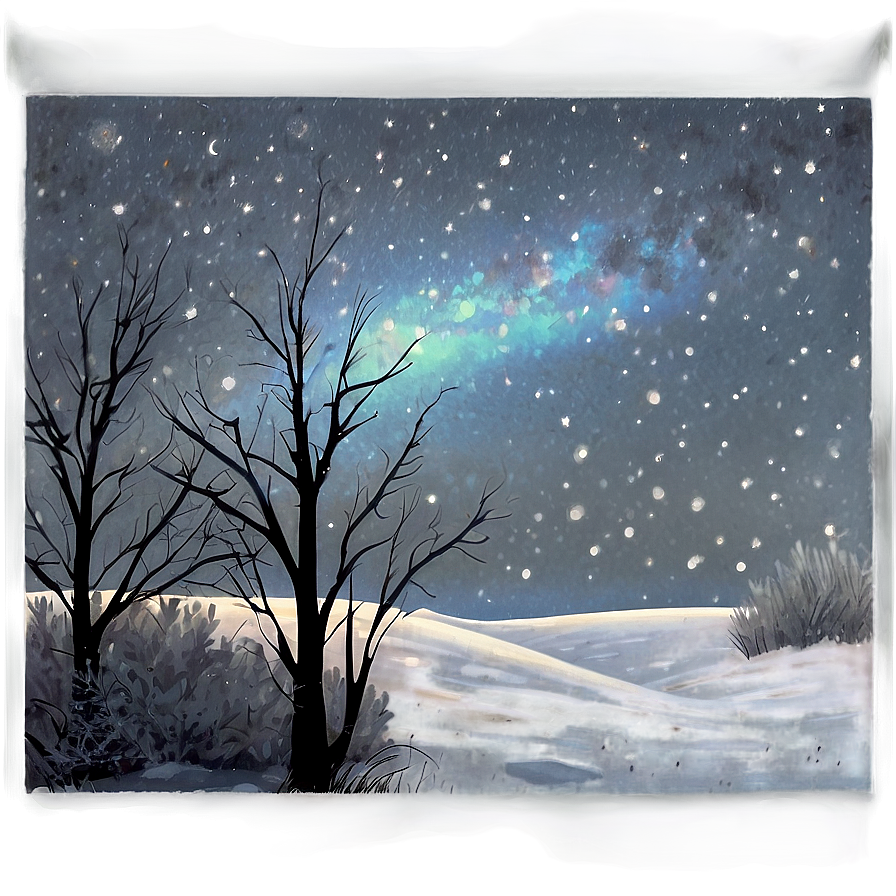 Winter Starry Sky Png Dfl36 PNG image