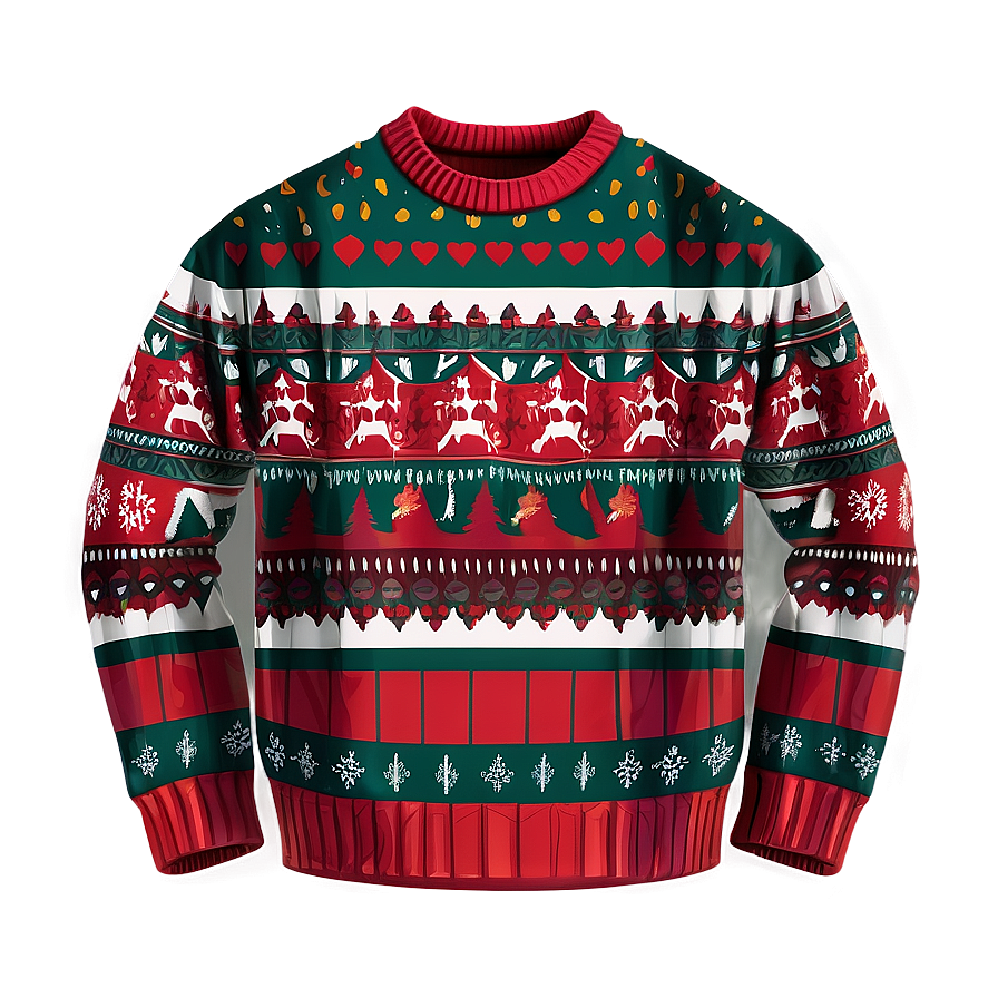 Winter Sweater Print Png 06292024 PNG image