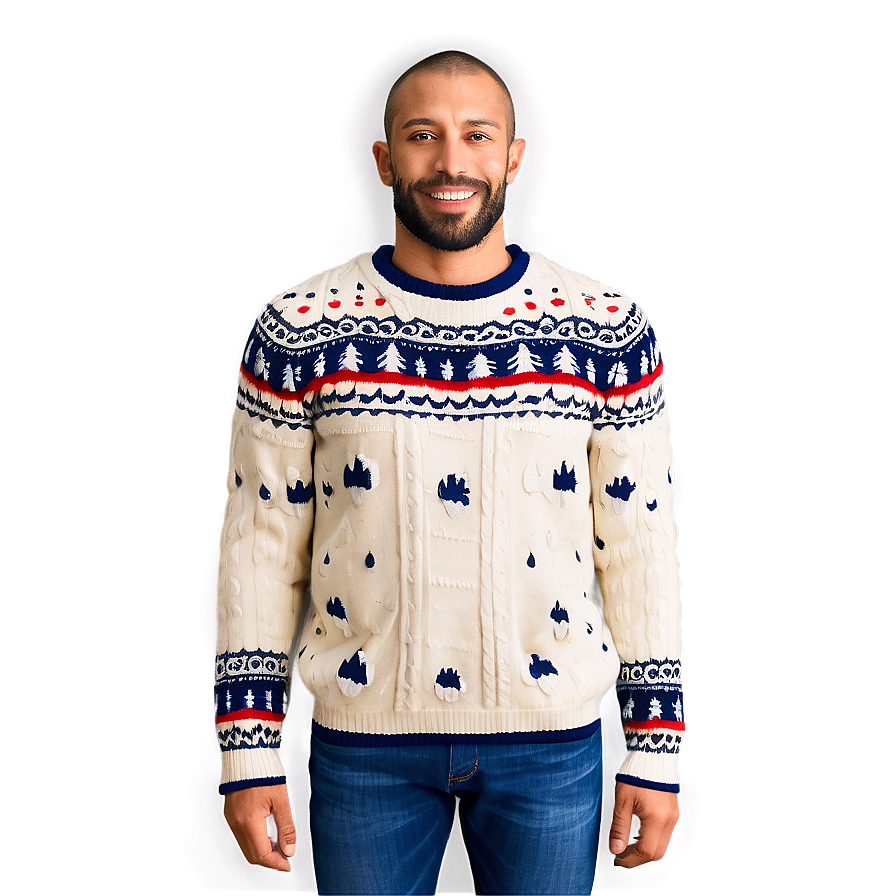 Winter Sweater Print Png 25 PNG image