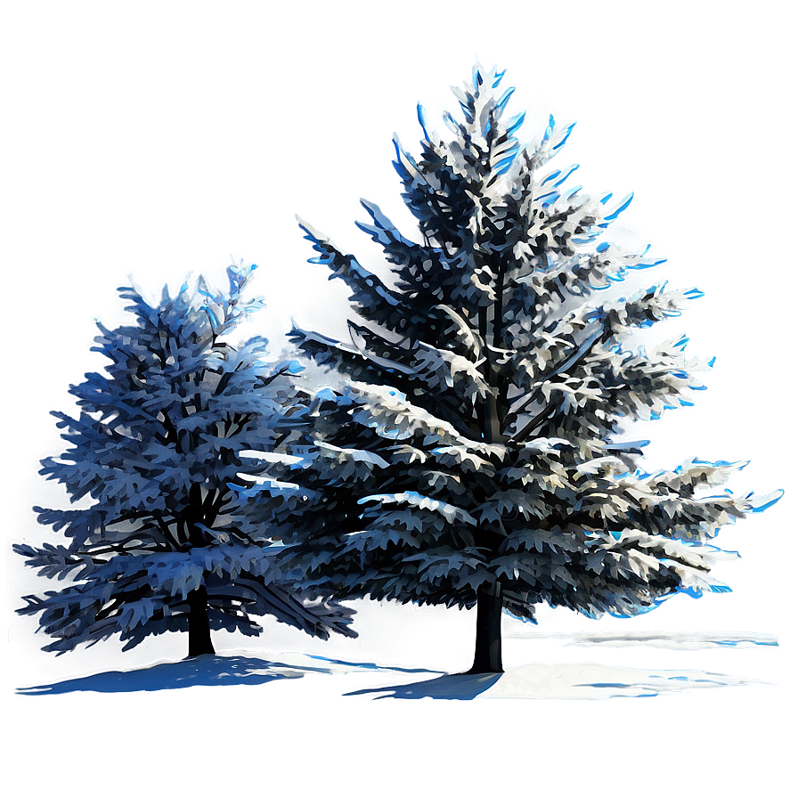 Winter Trees And Blue Sky Png 06292024 PNG image