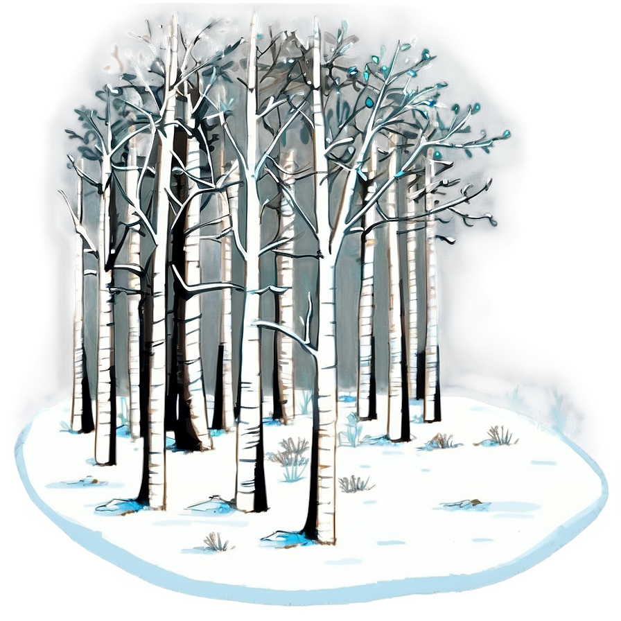 Winter Trees And Full Moon Png 81 PNG image