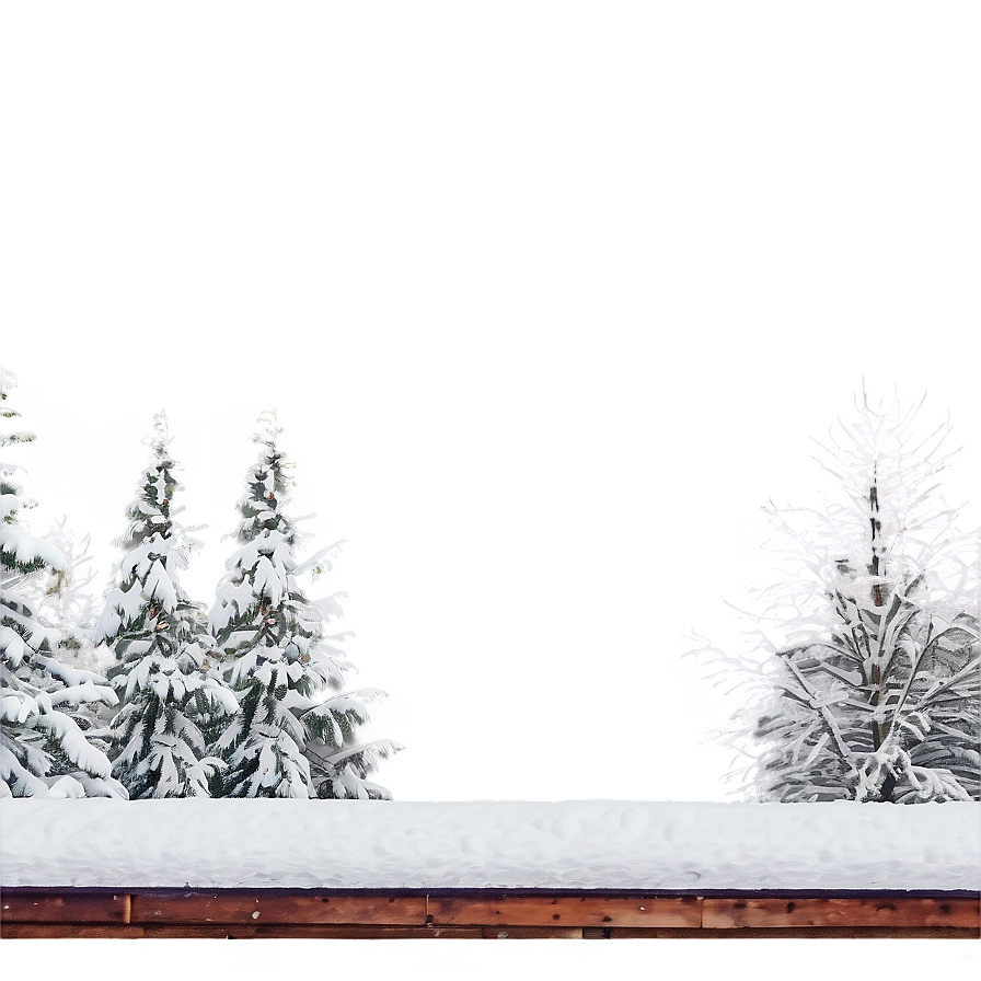 Winter Trees And Snowy Rooftops Png Yxw PNG image