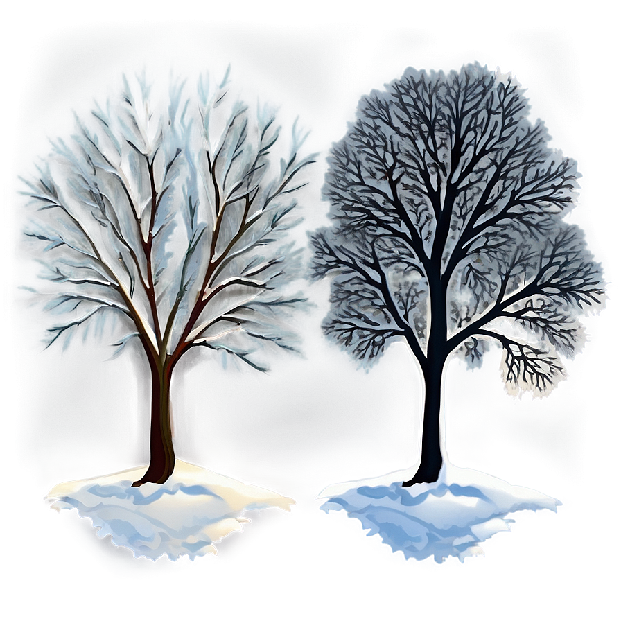 Winter Trees C PNG image