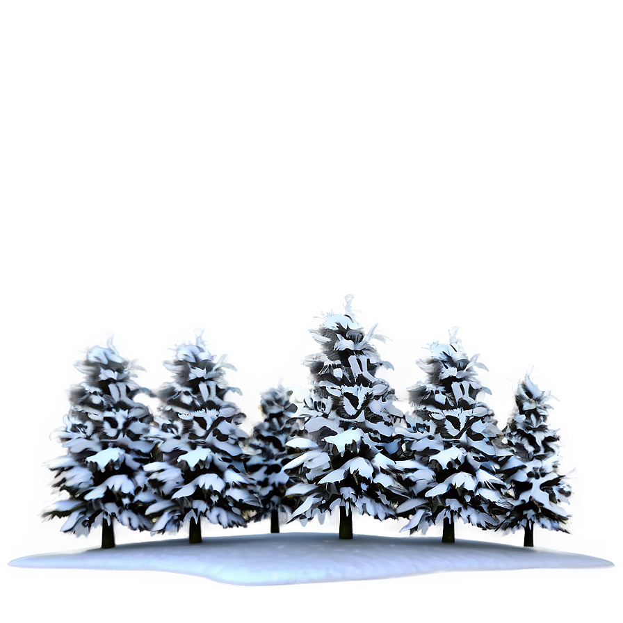 Winter Trees In Snow Png 25 PNG image