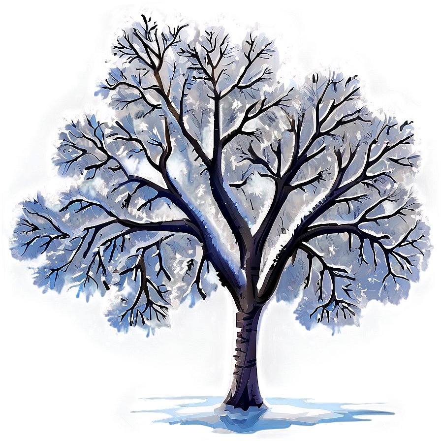 Winter Trees With Ice Crystals Png 62 PNG image