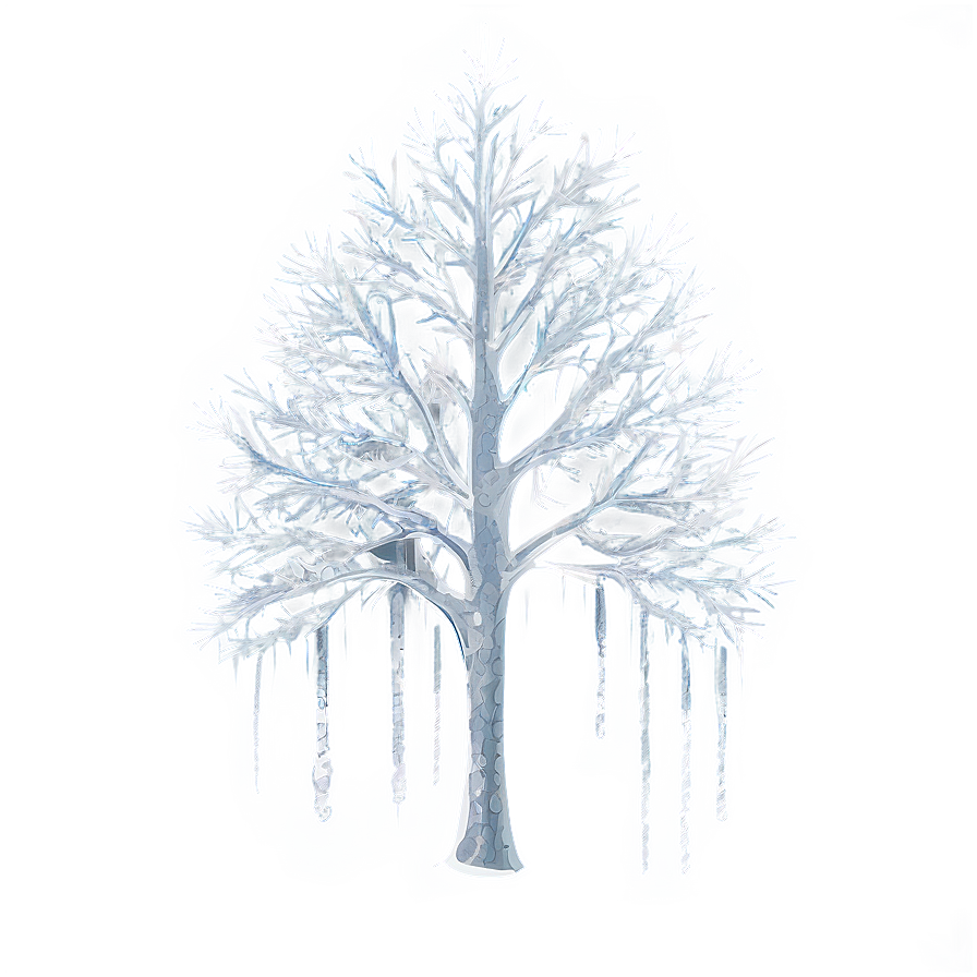 Winter Trees With Icicles Png 94 PNG image