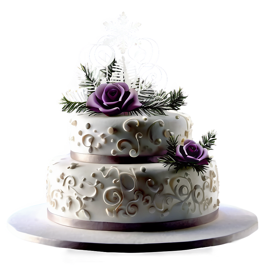 Winter Wedding Cake Png 06122024 PNG image