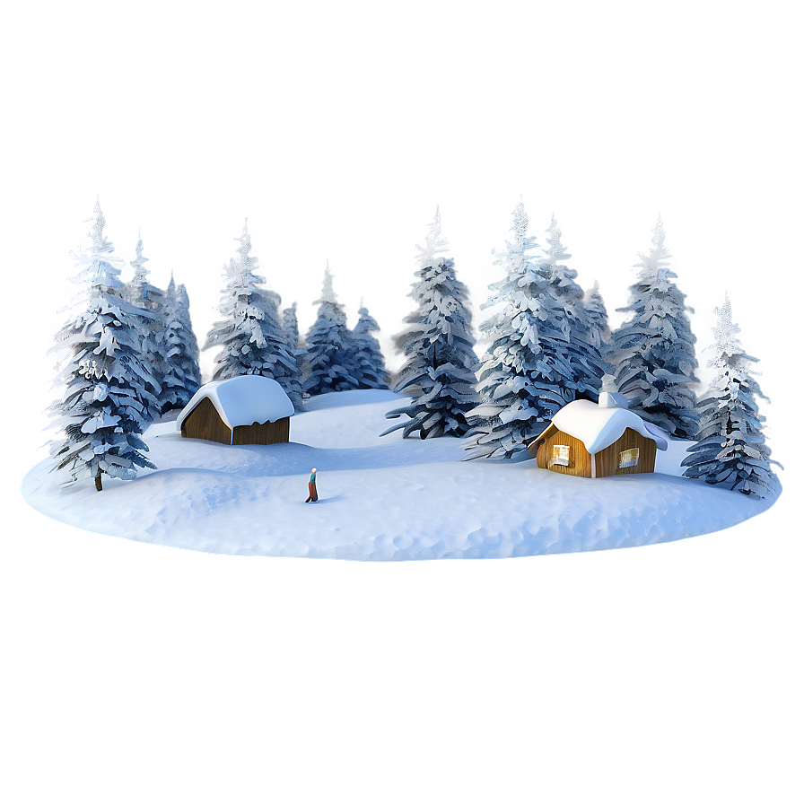 Winter Wonderland Scene Png 05212024 PNG image