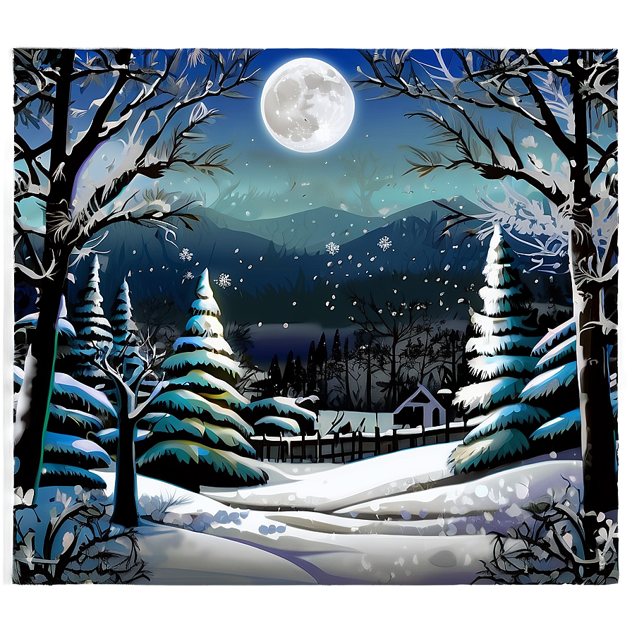 Winter Wonderland Scene Png 76 PNG image