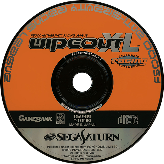 Wipeout Sega Saturn Game Disc PNG image