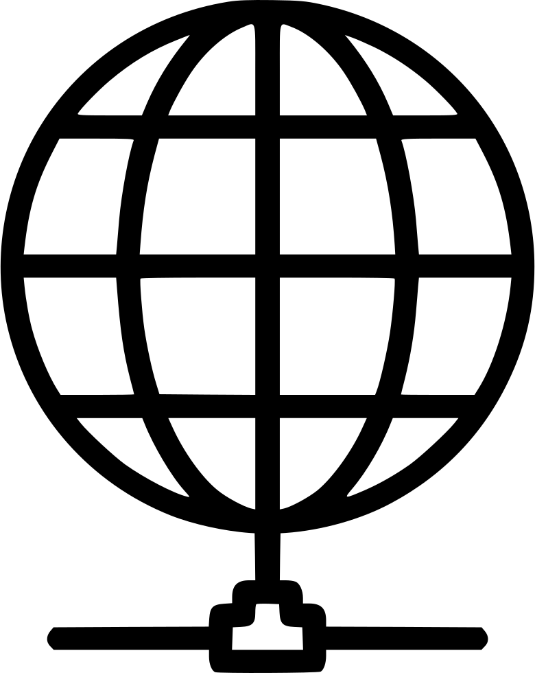 Wireframe Globe Icon PNG image