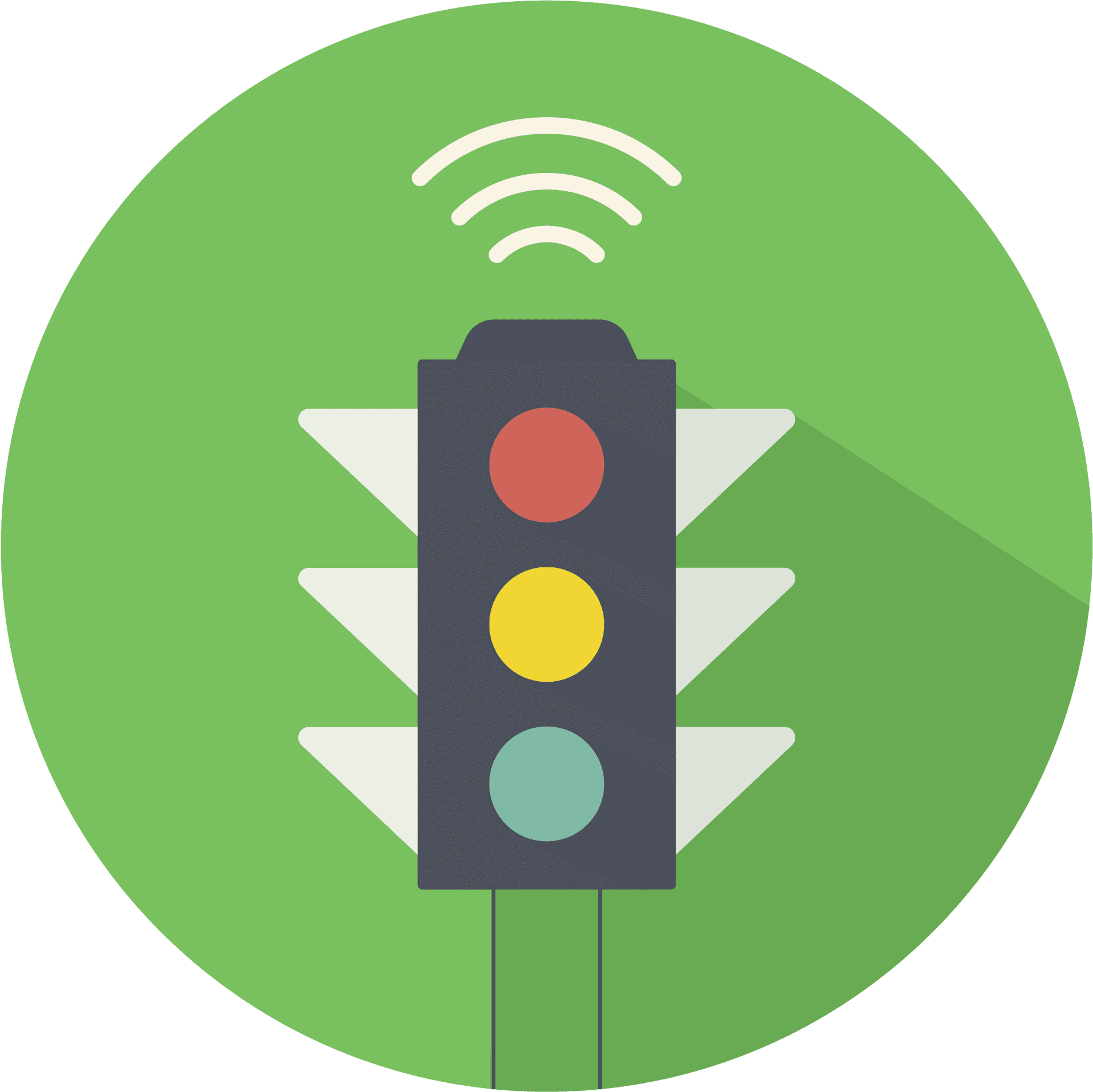 Wireless Controlled Traffic Light Illustration PNG image