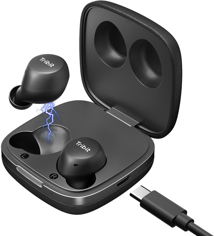 Wireless Earbuds Charging Caseand U S B C Cable PNG image