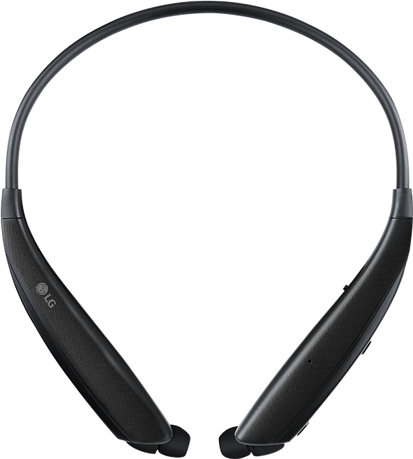 Wireless Neckband Headphones Black PNG image