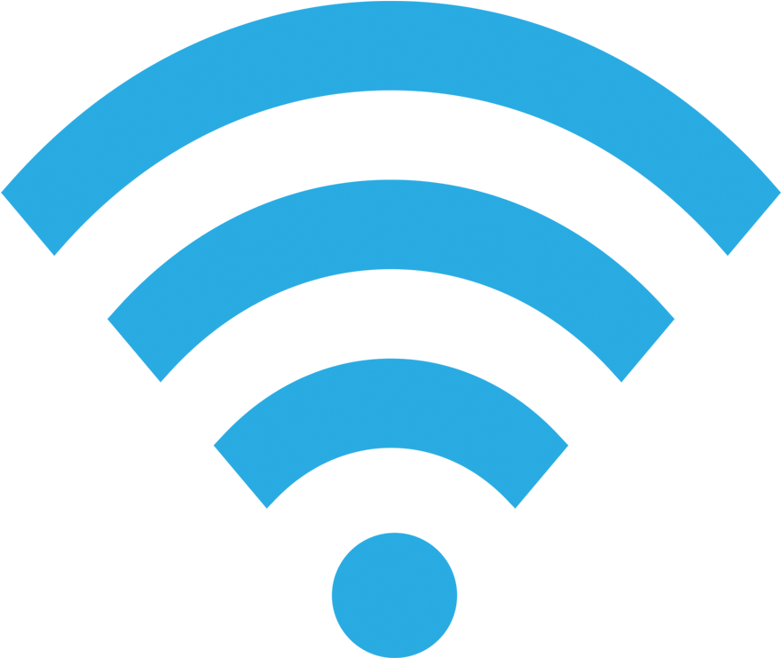 Wireless Signal Icon_ Blue Background PNG image