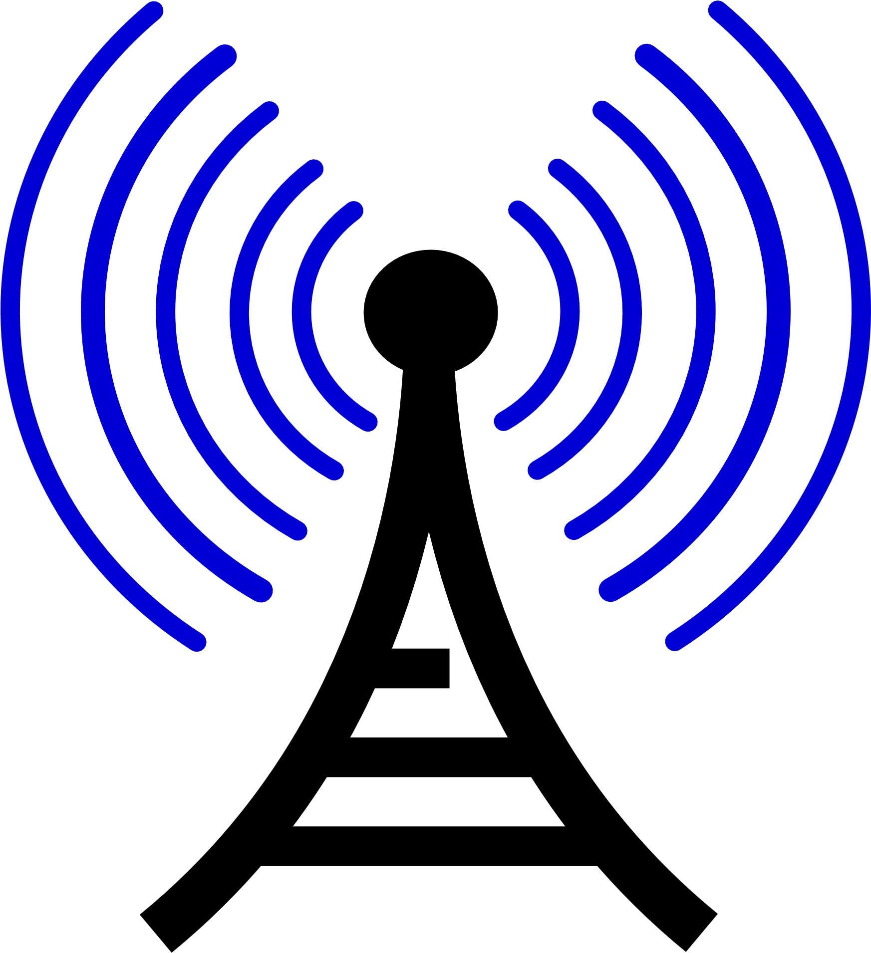 Wireless Signal Transmission Icon PNG image