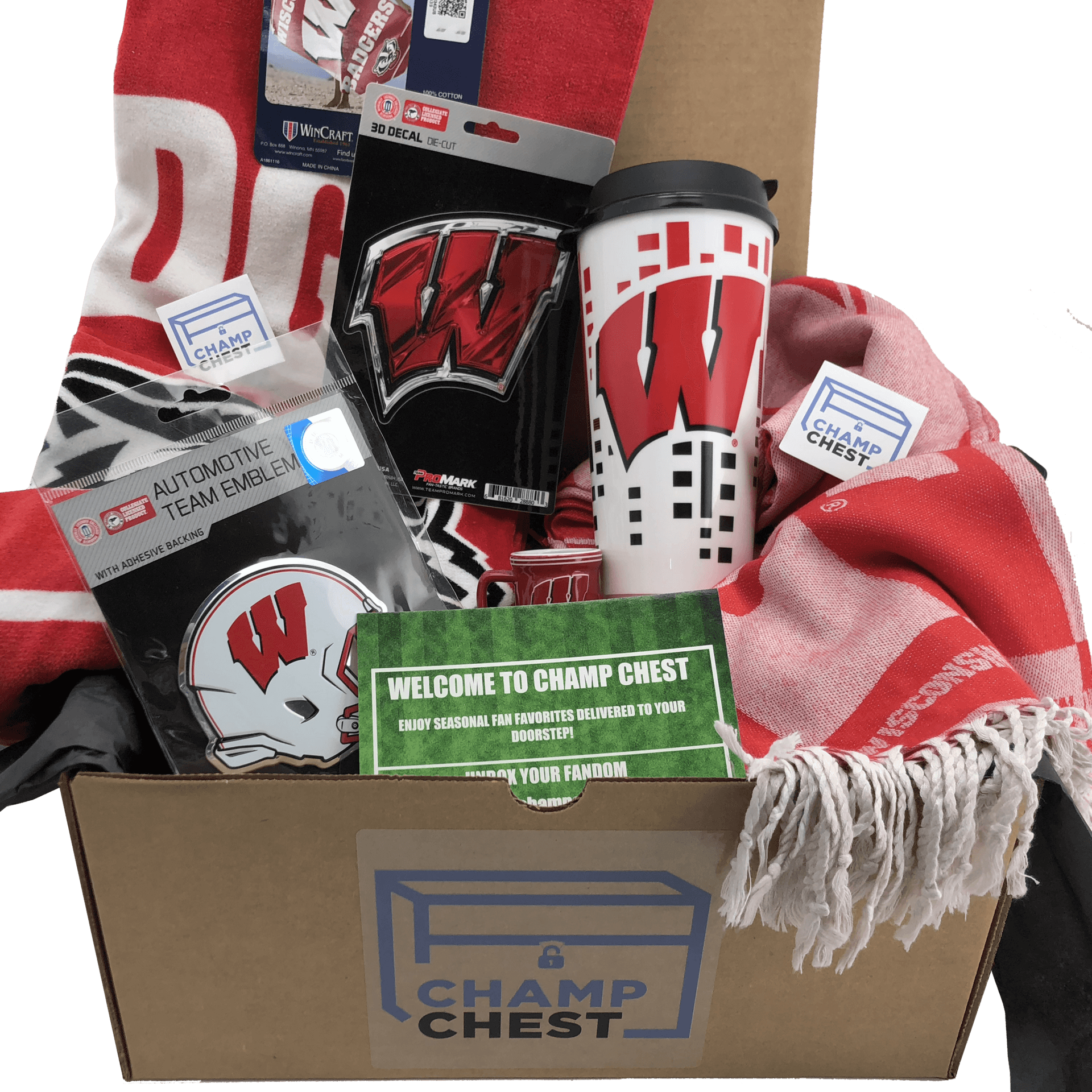 Wisconsin Badgers Fan Gift Box PNG image