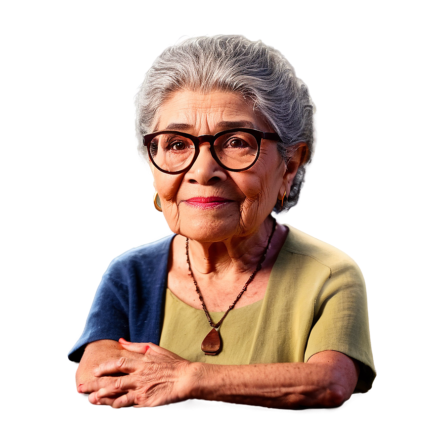 Wise Abuela Character Png 06292024 PNG image