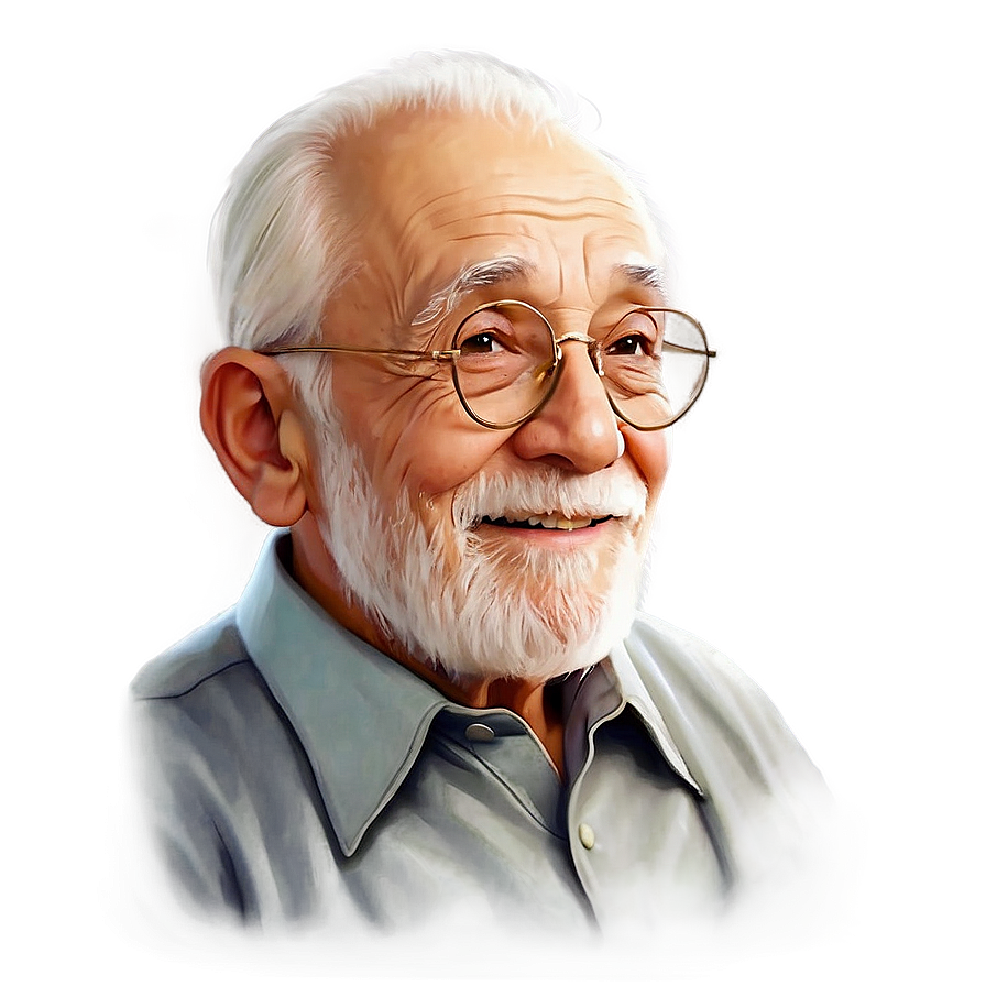 Wise Old Man Smiling Png 15 PNG image