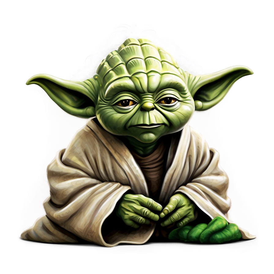 Wise Yoda Illustration Png Ejd PNG image