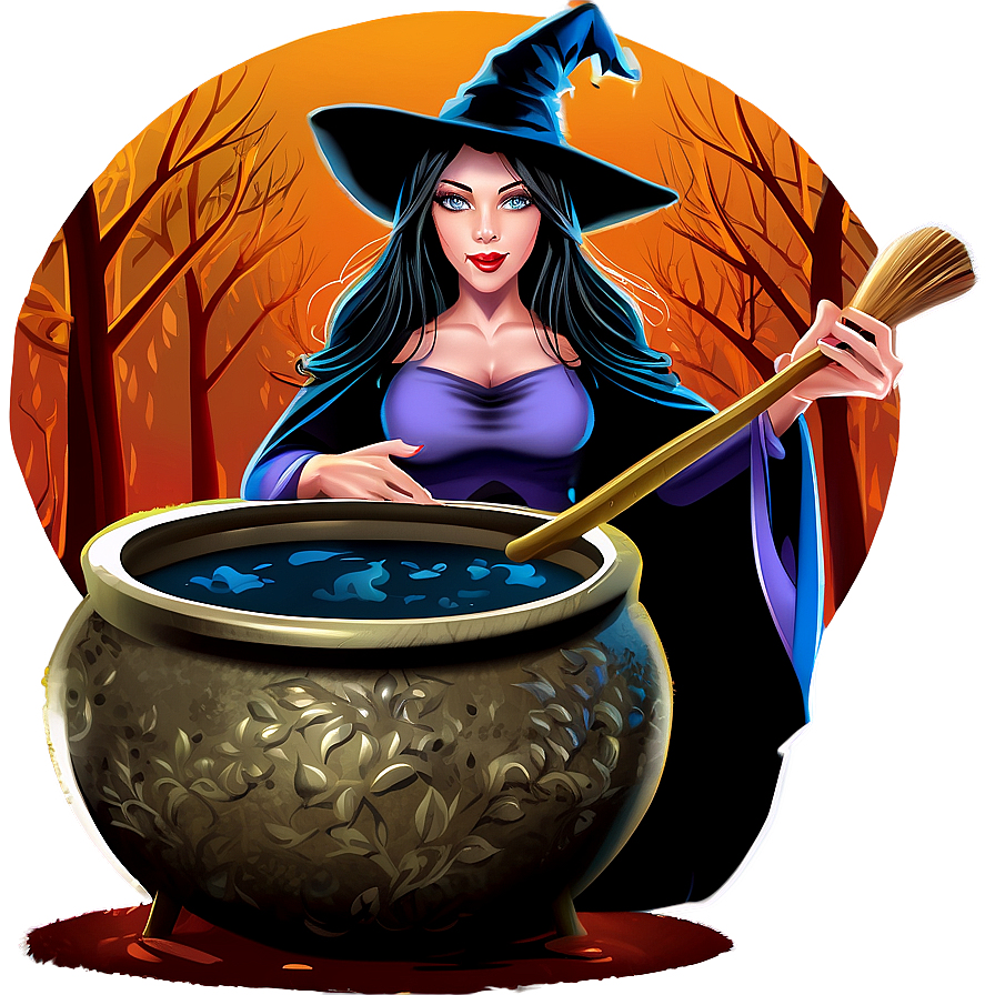 Witch And Cauldron Png Xki PNG image