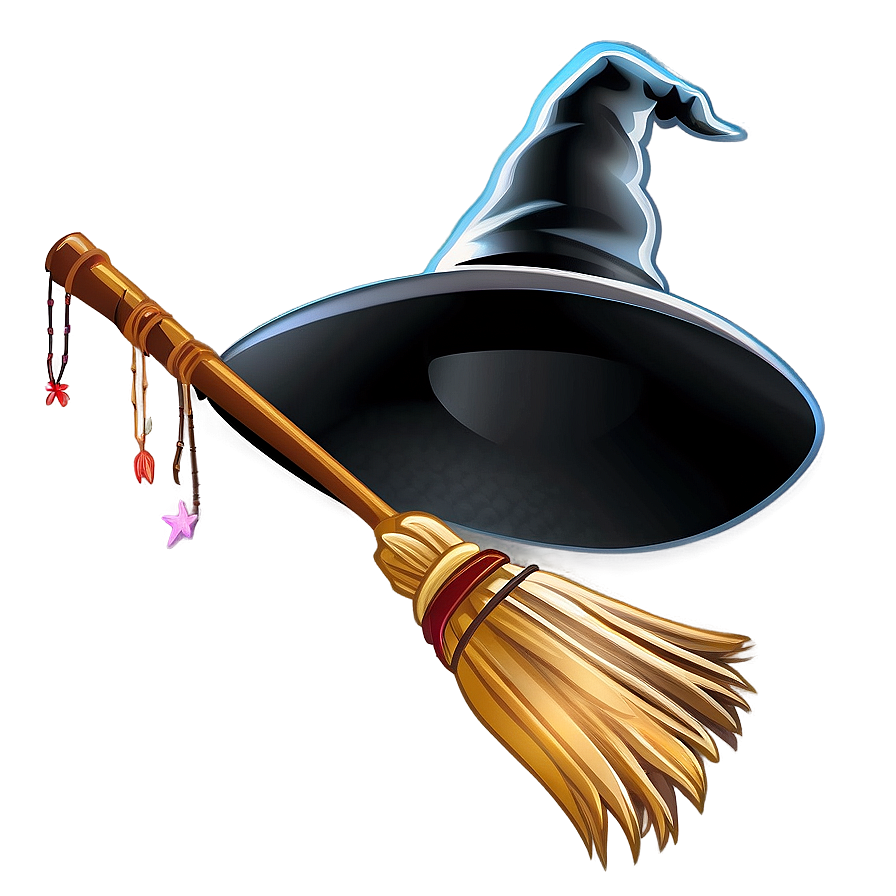 Witch Broom And Hat Png Epe81 PNG image