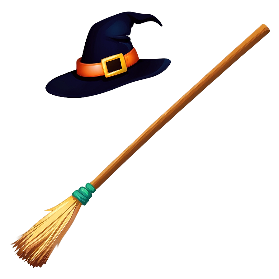 Witch Broom And Hat Png Nuu PNG image