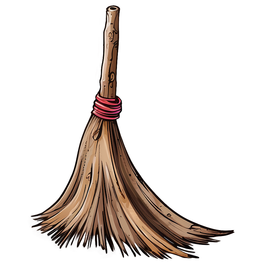 Witch Broom With Ribbons Png 83 PNG image