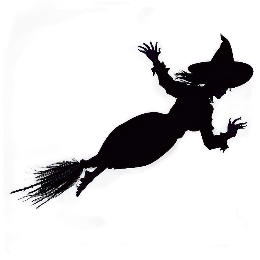 Witch Flying Silhouette Png 05062024 PNG image