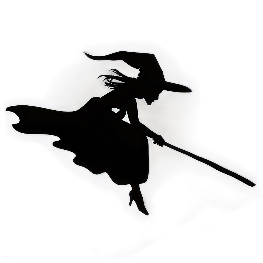 Witch Flying Silhouette Png Byr4 PNG image