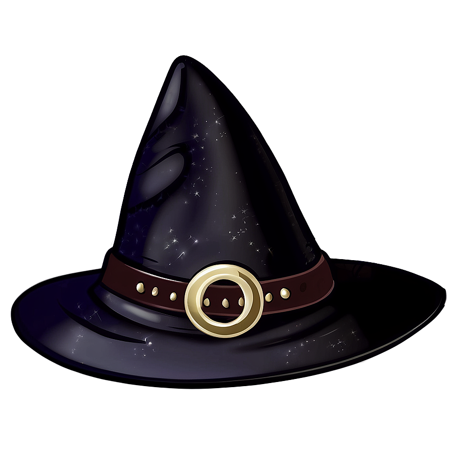 Witch Hat With Buckle Png 06292024 PNG image